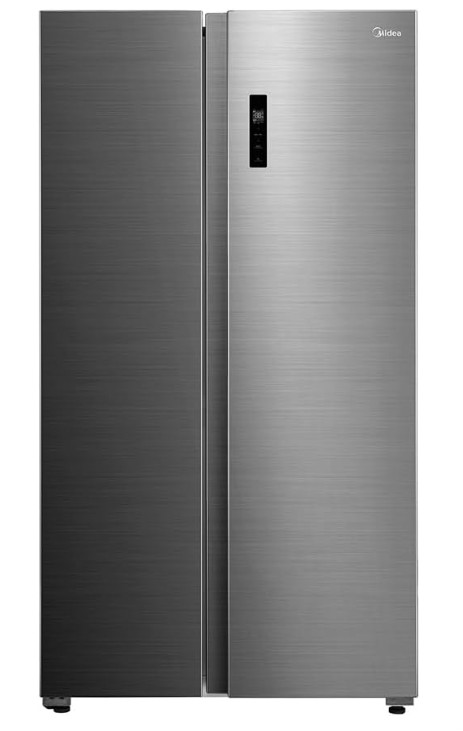 geladeira midea 511 litros side by side inverter inox moderna