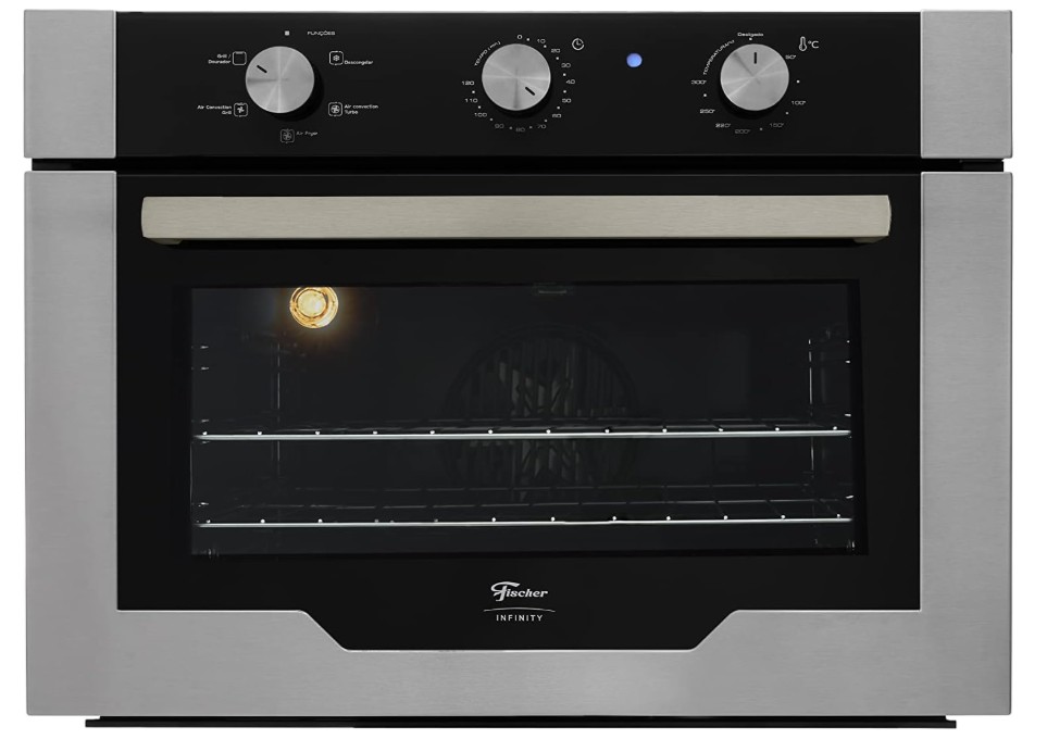 forno de embutir Fischer Infinity 50L com air fryer inox